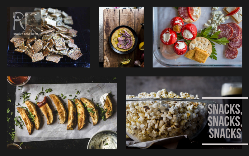 Snack roundup. Dad’s favorite crackers, my favorite popcorn, pickled peppers, so a, and jojos!